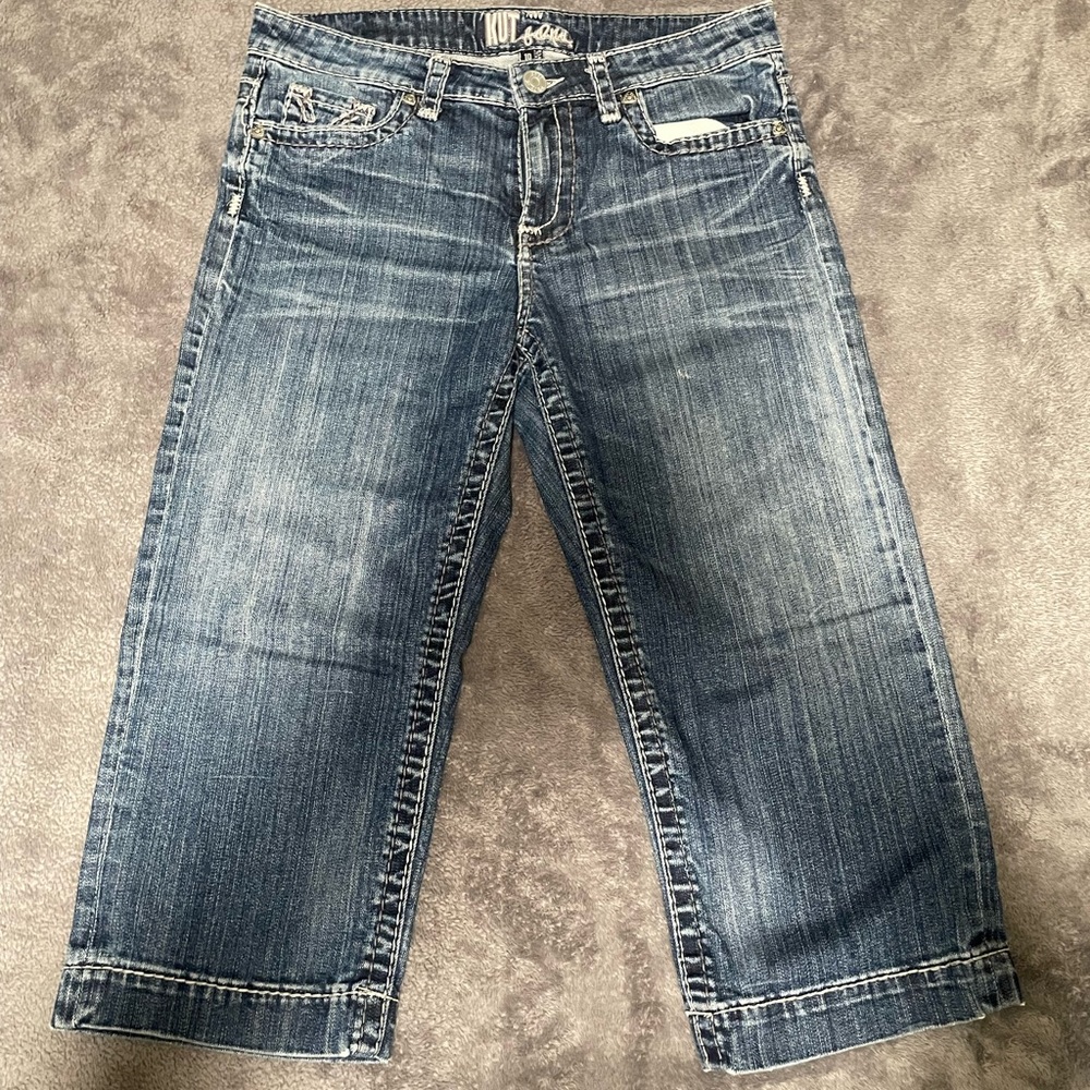 Kut from the Kloth Blue Denim Capri